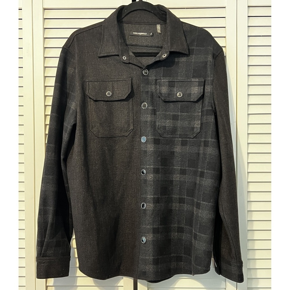 KARL LAGERFELD Button Up Men's‎ Overcoat/Jacket.  Size Large